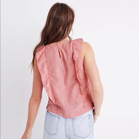 Madewell bellflower ruffle red top size medium - Picture 2 of 8